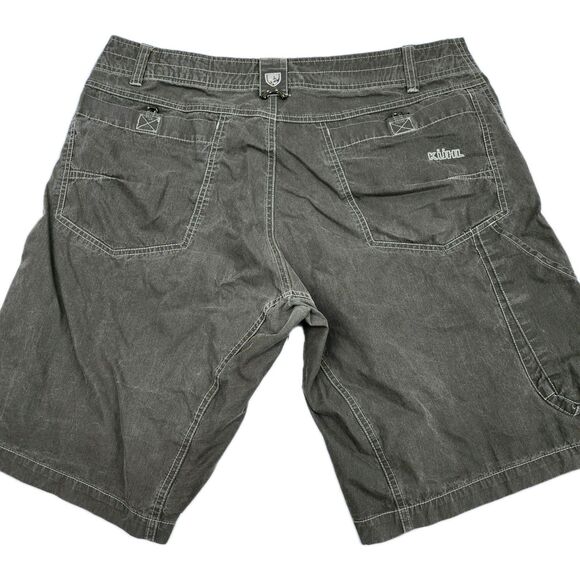 Kuhl Renegade Shorts Mens 36 Green Flat Front Vintage Patina Dye  Outdoor Hiking - Picture 3 of 13